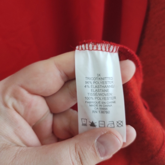 Red Raglan Long Sleeve - Picture 2 of 2